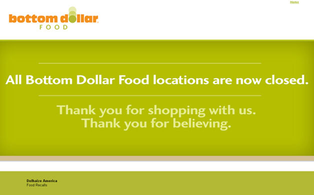 Bottom Dollar Food officially closed