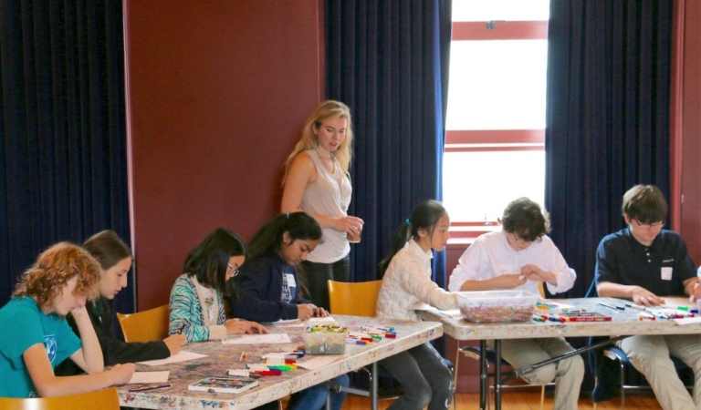 Inspired by classical music, middle school students create their own art
