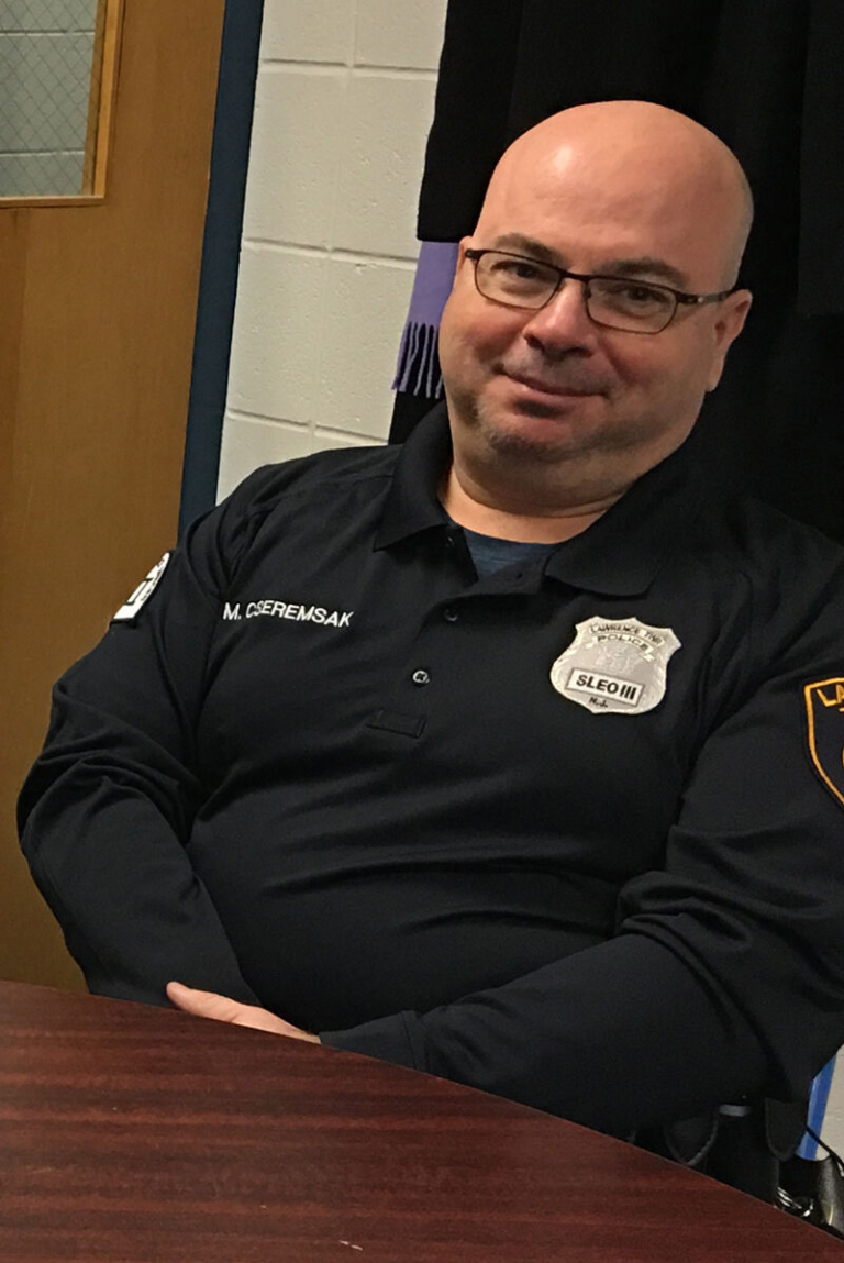 Officer Mike Cseremsak joins Lawrence Township Public Schools