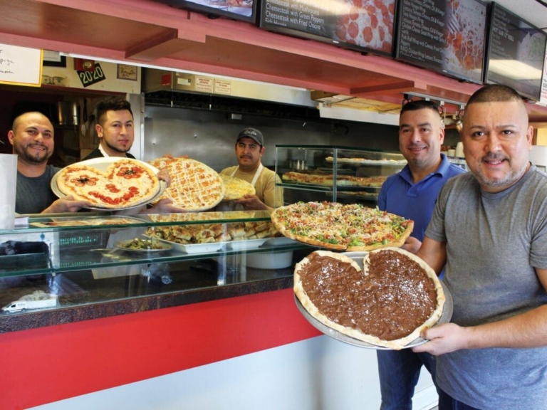 Celebrate Valentine’s Day with a heart-shaped pizza from King’s