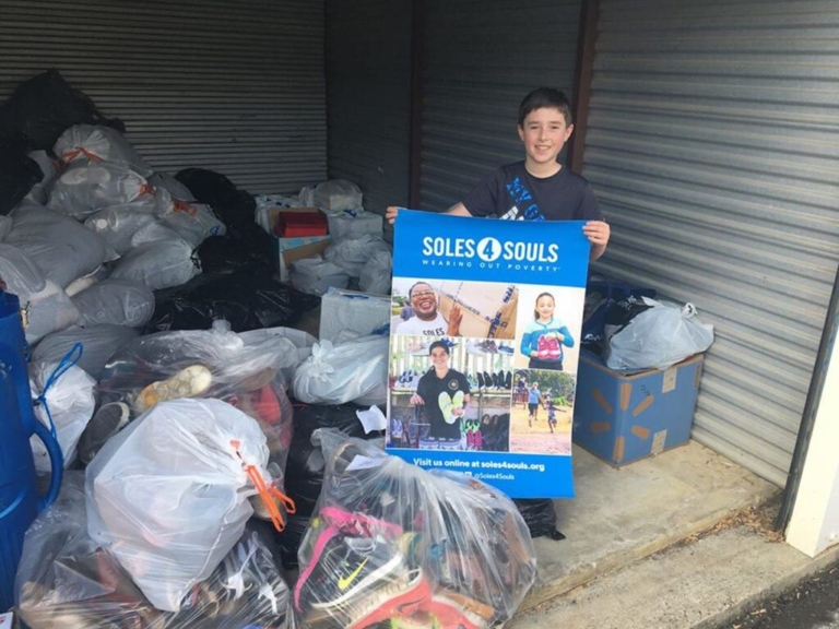 Robbinsville boy aims to donate 25,000 pairs of shoes to Soles4Souls