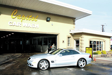 Drivers combat winter at the car wash