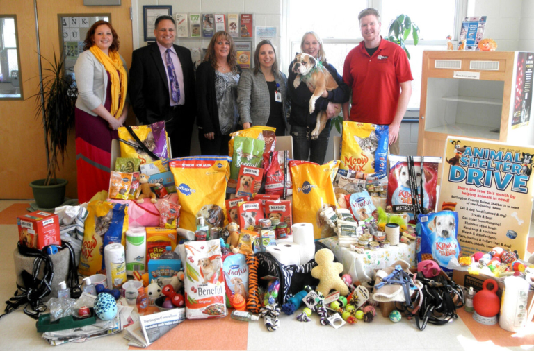 Burlington Community College donates supplies to animal shelter