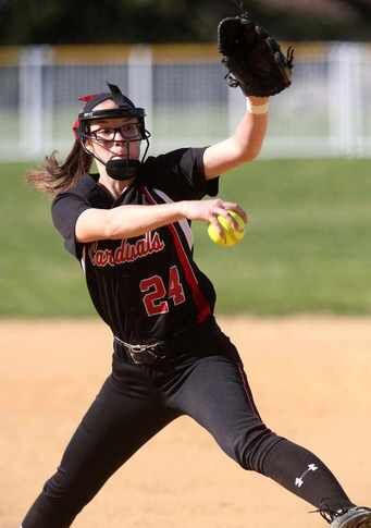 Lawrence pitcher strikes out softball competition