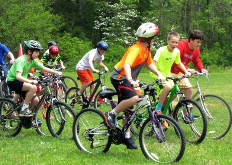 Princeton Academy students ride bikes for Anchor House