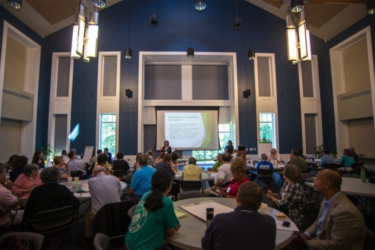 Ewing residents discuss sustainability with Green Team