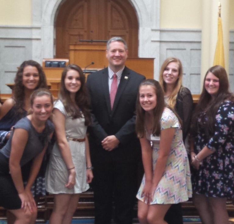 Benson takes Steinert students on State House tour