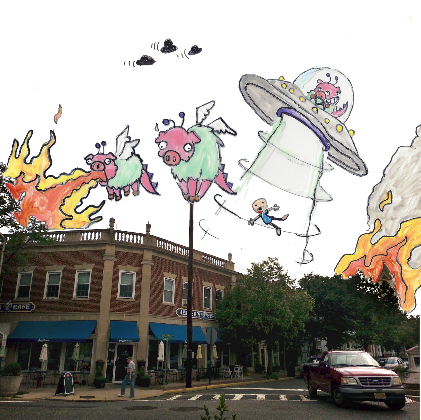 Bordentown invaded by space swine and Maleficent