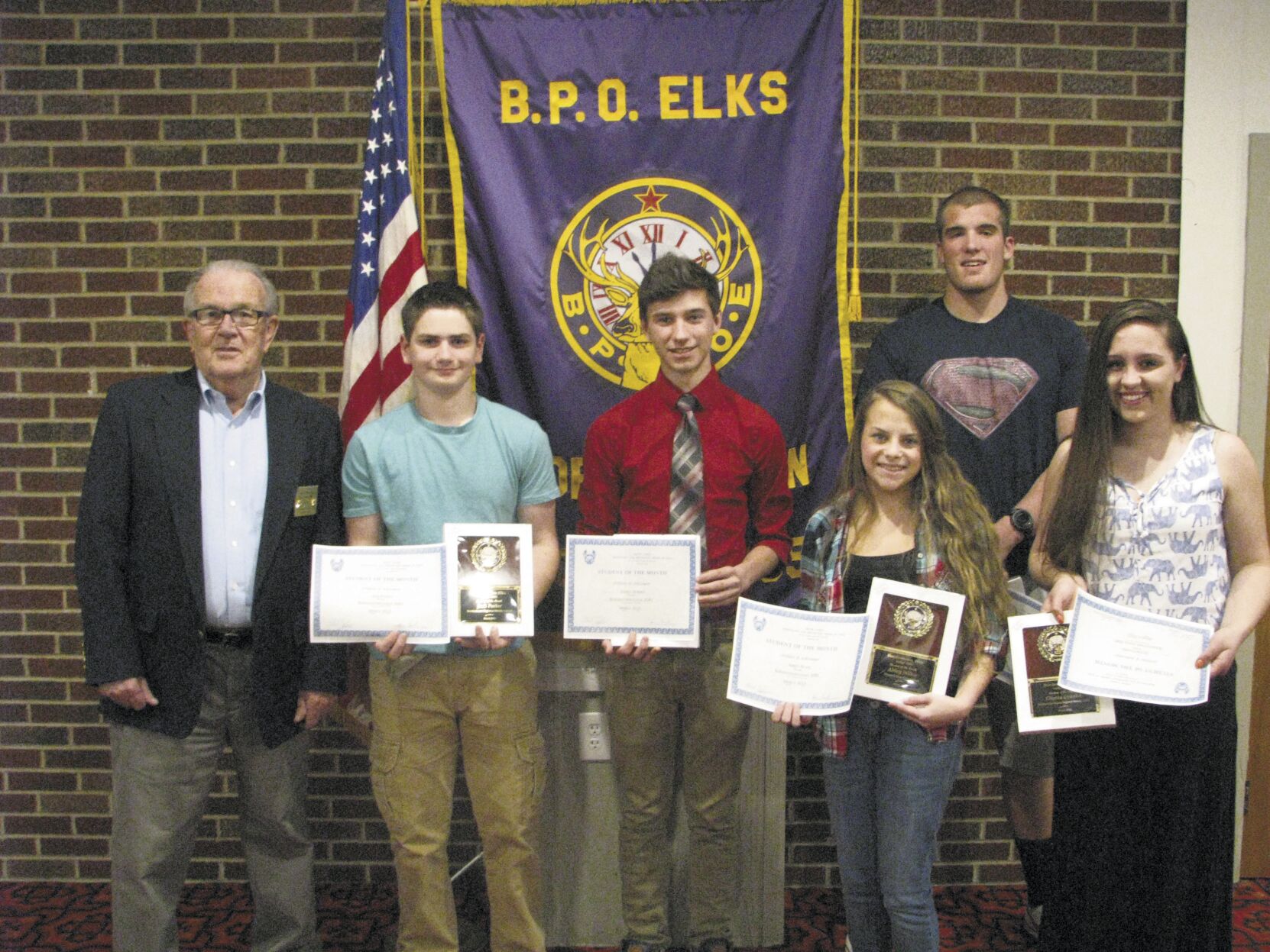 Elks award Students of the Month