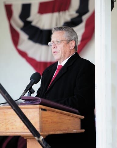 Ewing in review with Mayor Bert Steinmann