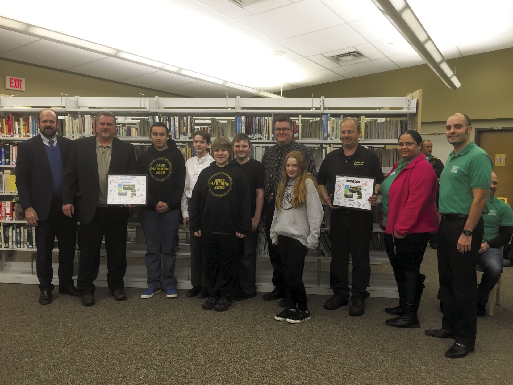 Marching Scotties thank board