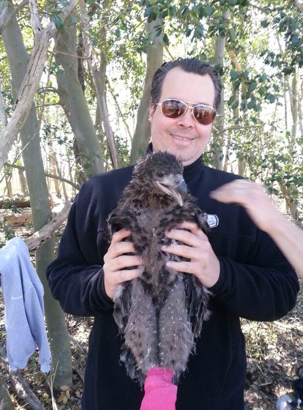 David Wheeler with eagle