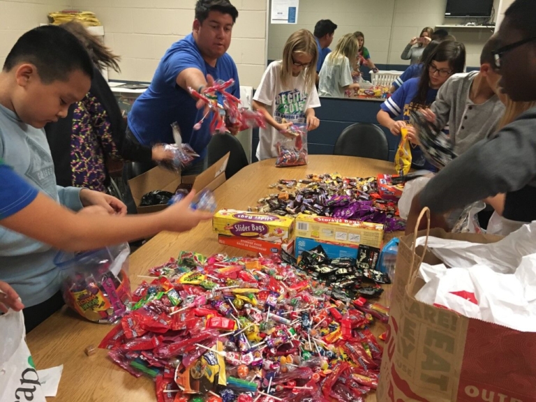 Hamilton YMCA collects over 800 pounds of candy for Operation Gratitude