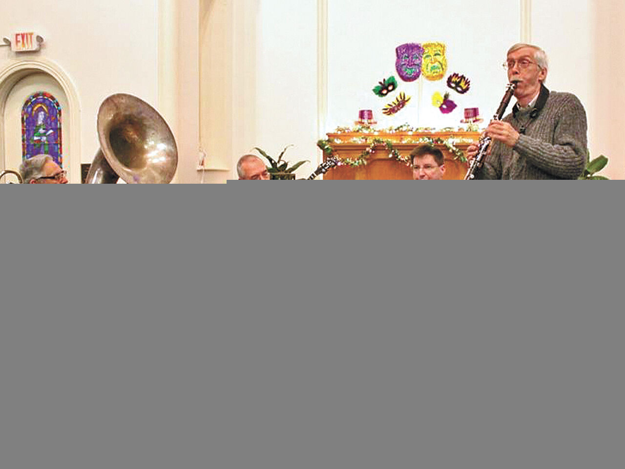 Web_Jerry Rife and Blue Skies Mardi Gras Jazz – Photo by Don Lovett