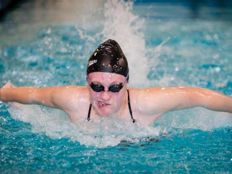 South leads West swimming in and out of the water