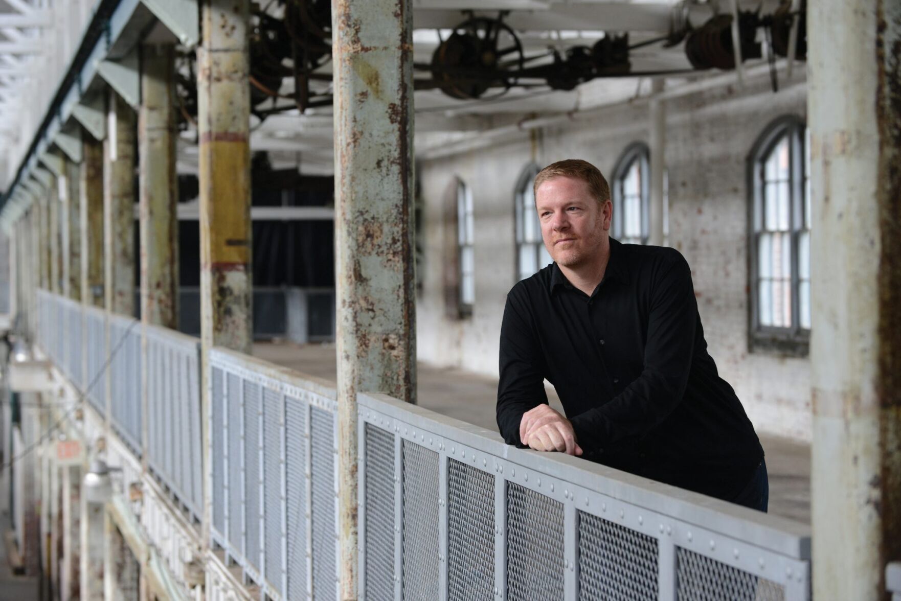 Joe Miller at Roebling Wire Works building