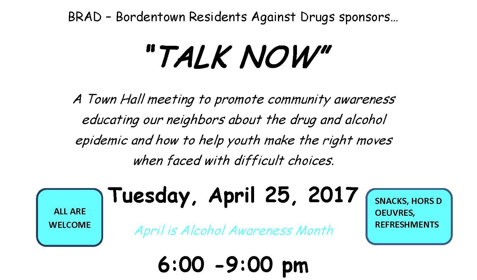 The time to talk is now