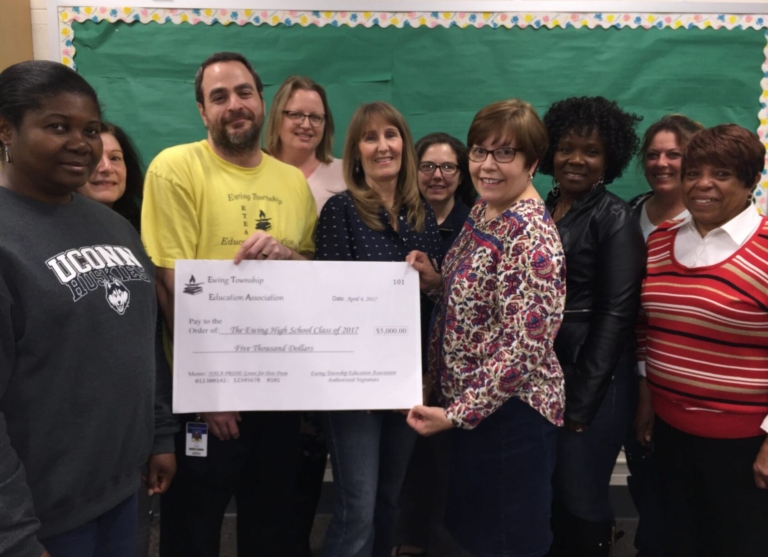 Ewing Township Teacher’s Association donates $5K to post prom