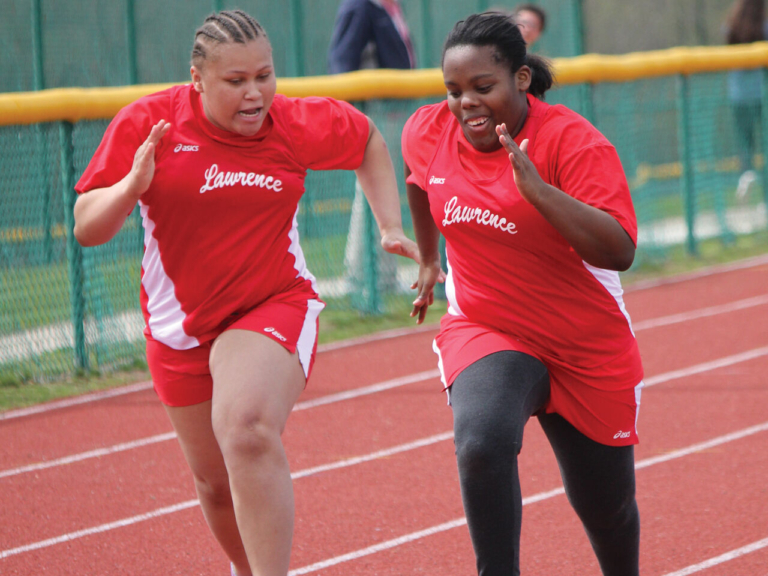 Lawrence High special needs students compete with unified track team