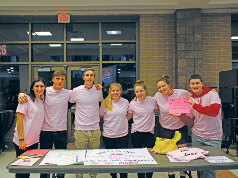 Lawrence High School students pledge to stay focused on the road