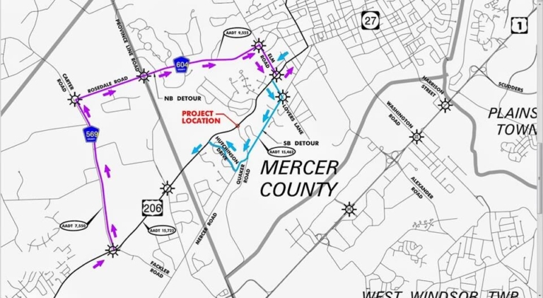 Route 206 in Princeton closed for bridge repairs until fall
