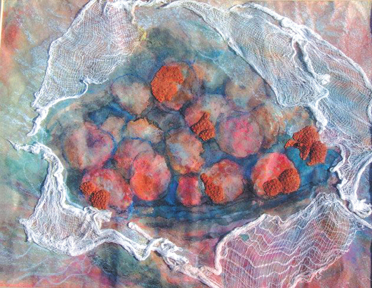 Works by mixed media artist on exhibit at Plainsboro Library