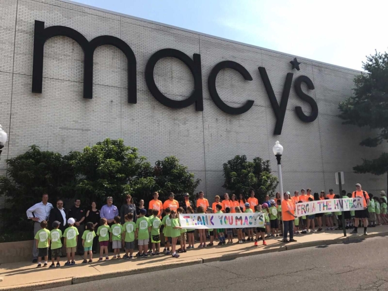 Hopewell Valley YMCA camp thanks Macy’s for donations