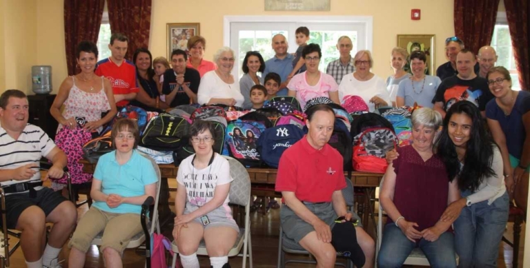 Rotary Club of Hamilton, Visitation Home donate 100+ backpacks to Hamilton students