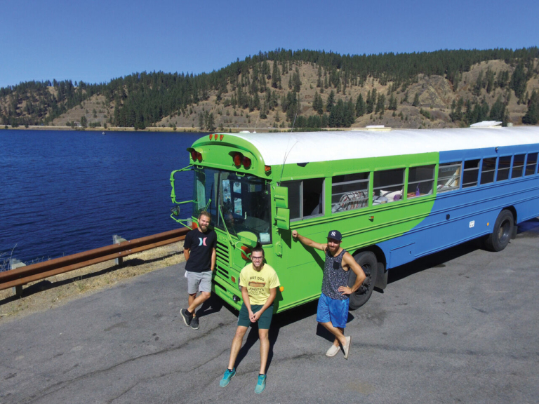 Meet the 3 Hamilton friends who are traveling the country in a school bus