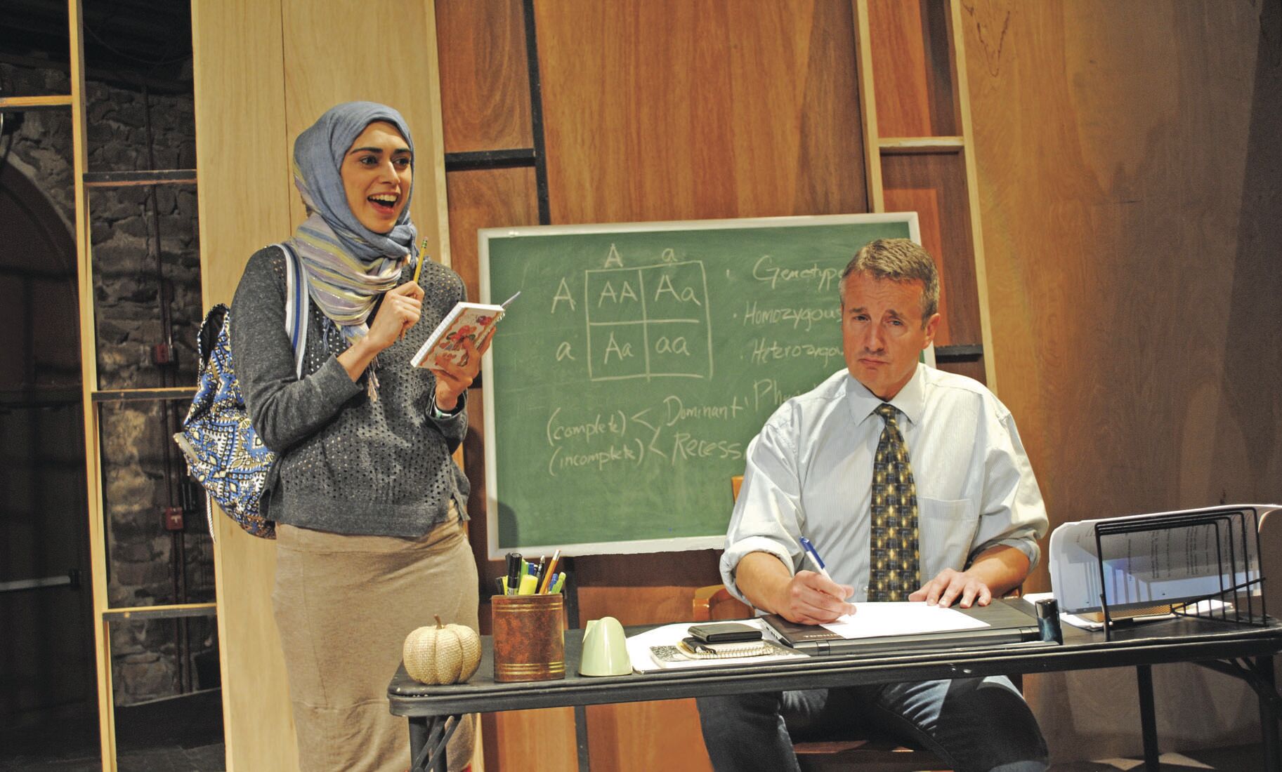 Lily Balsen and Grant Shaud in Passage Theaters Paradise