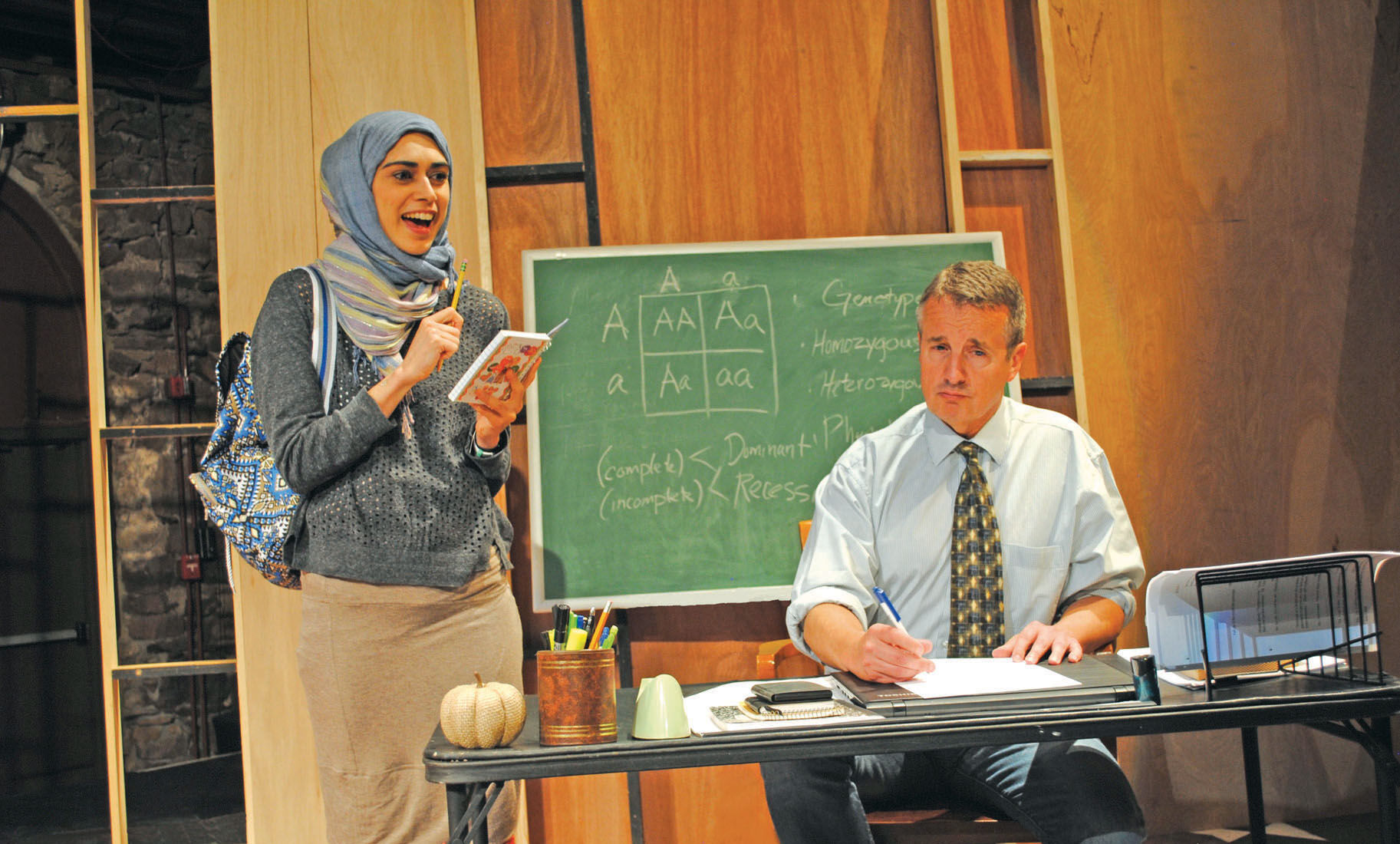 Lily Balsen and Grant Shaud in Passage Theaters Paradise