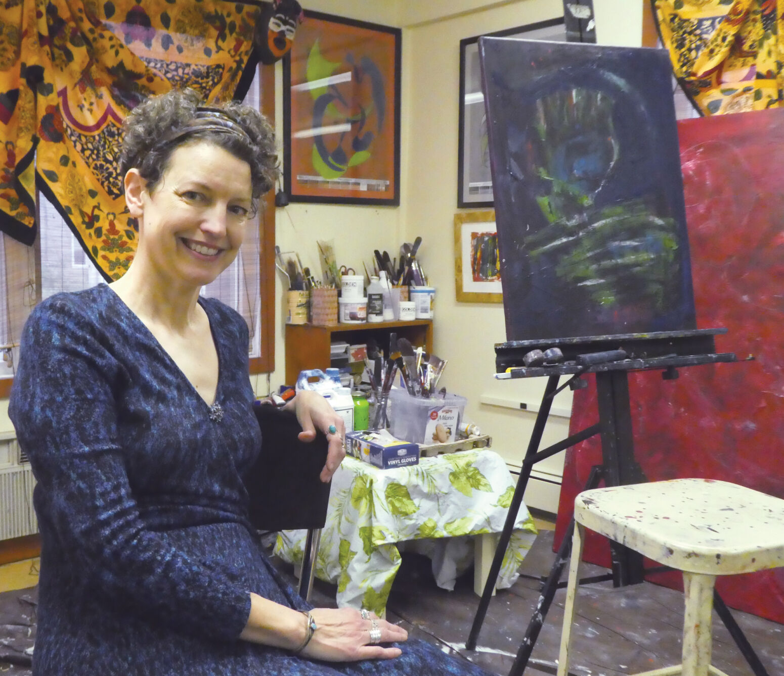 Liao in her Hightstown Studio