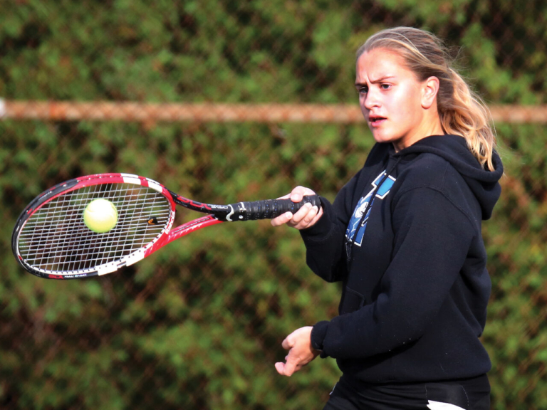 Ewing High girls’ tennis team makes strides to improve in tough CVC