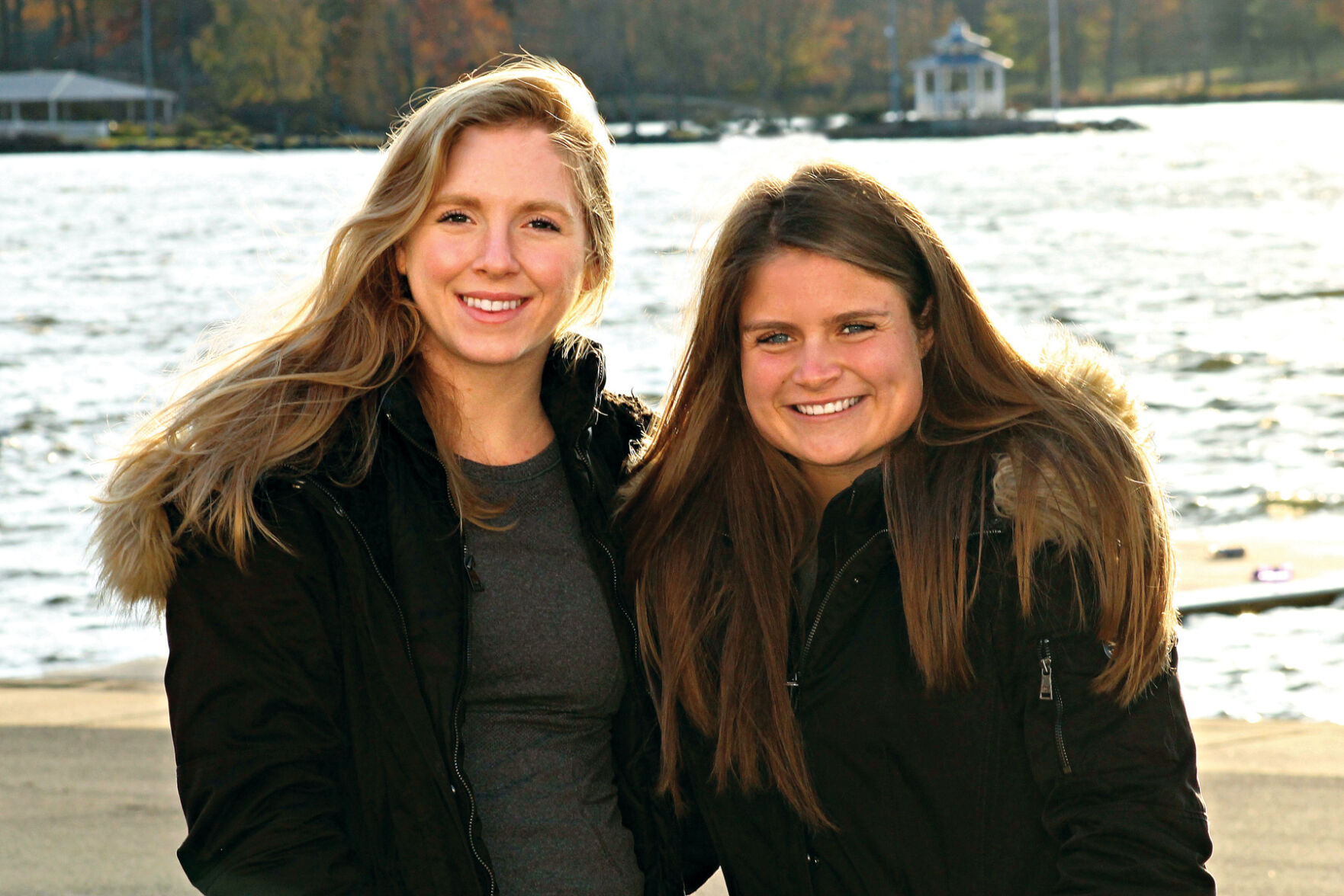 Mia and Sara at Mercer Lake