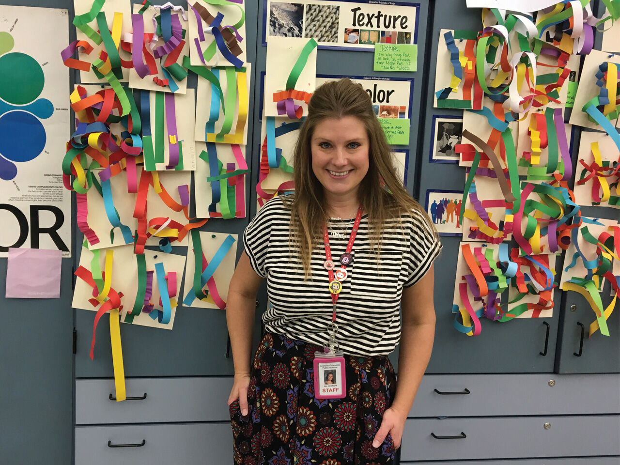 art teacher in her classroom