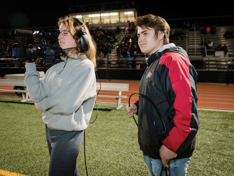 Lights, Camera, Action: Students learn what it takes to do a live sports broadcast