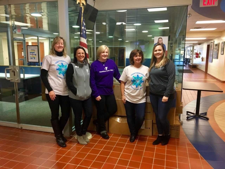 Hamilton Area YMCA collects over 750 pounds of candy for troops