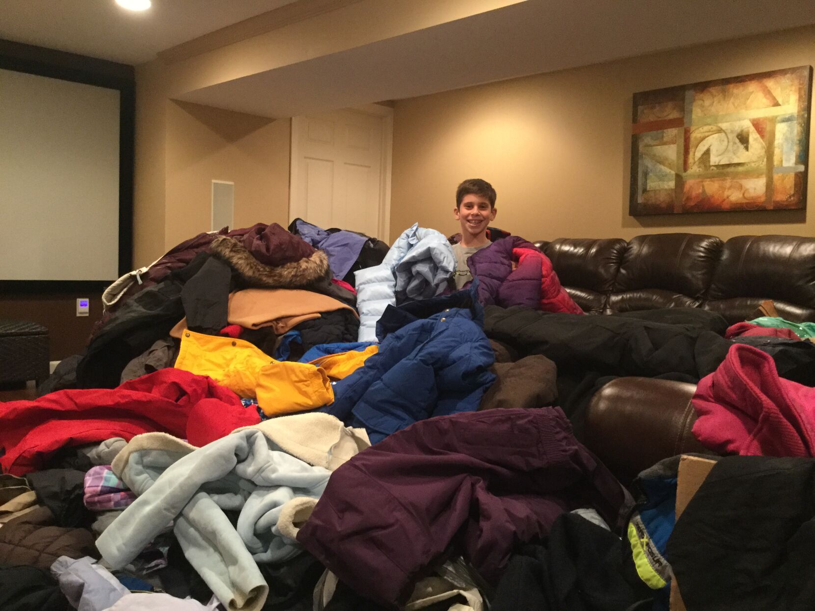 Hamilton boy collects hundreds of coats for people in need