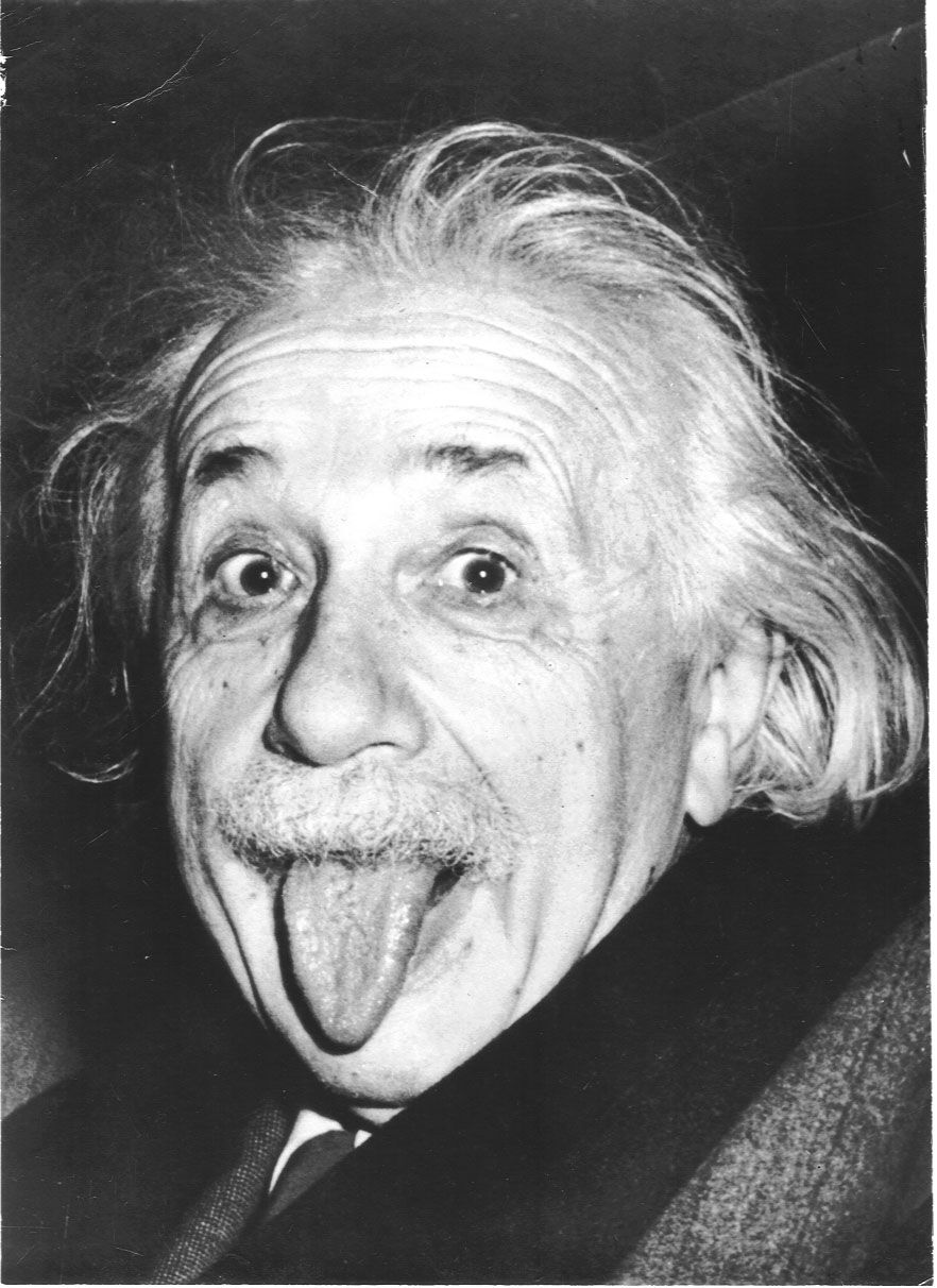 einstein with tongue