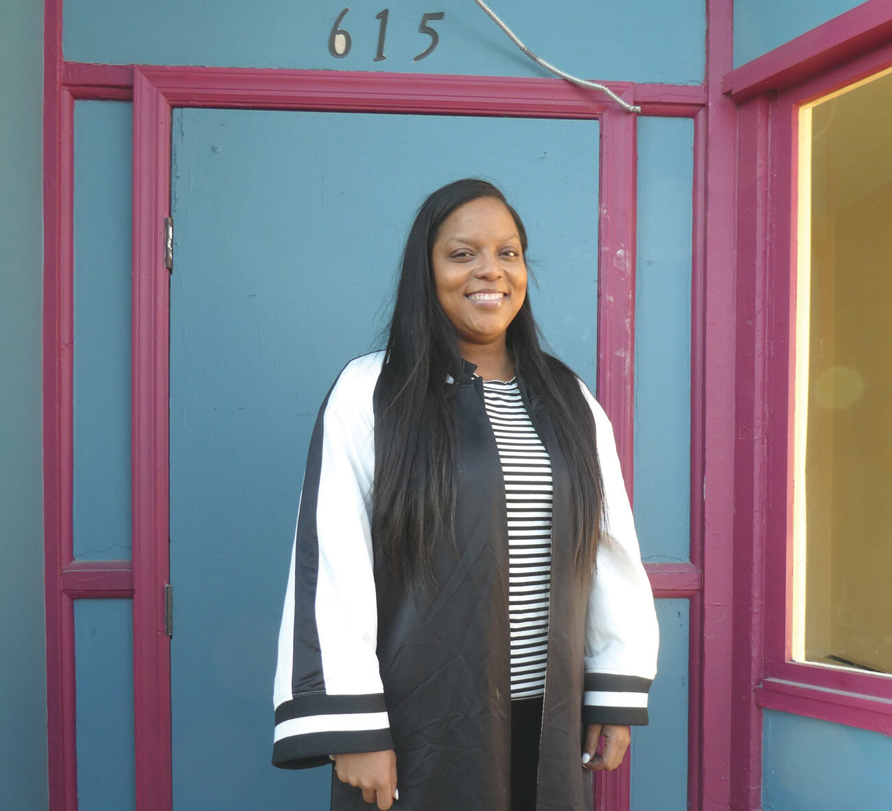 LaToya Green in fron to her business’ future home
