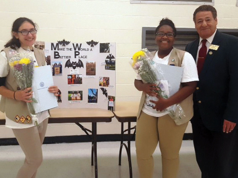 Lawrence Girl Scouts commended by township council