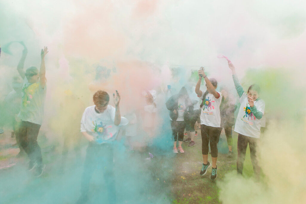 PHOTOS: Bordentown community runs through rainbows at Family Color Run