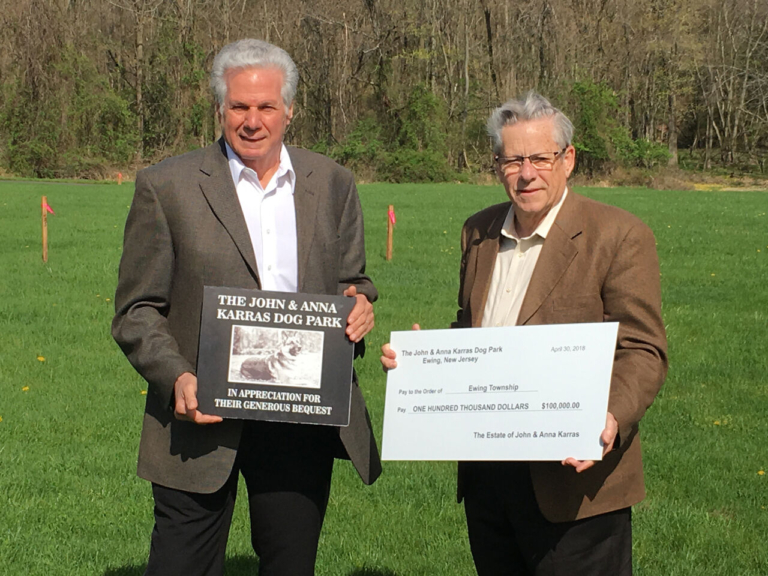 Ewing builds dog park with $100,000 donation from late township man
