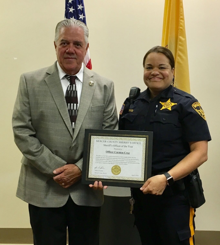 Mercer County Sheriff honors Trenton native with Officer of the Year award