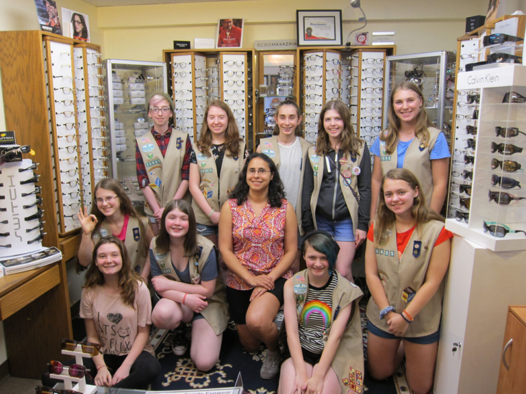 Hopewell Valley Girl Scouts earn Vision Awareness badges
