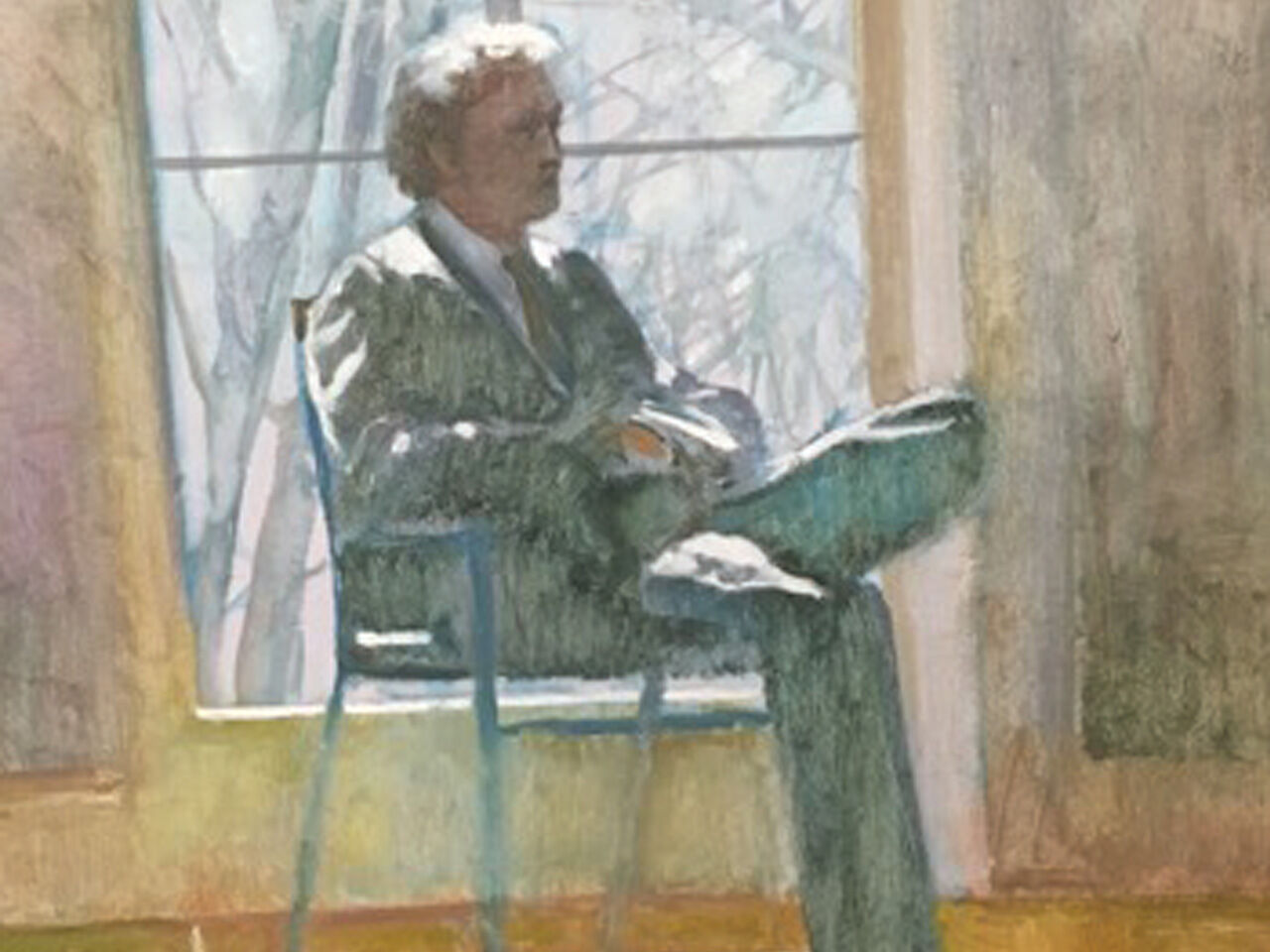 Portrait of the late Trenton City Museum curator Ben Whitmire by Elizabeth Ruggles