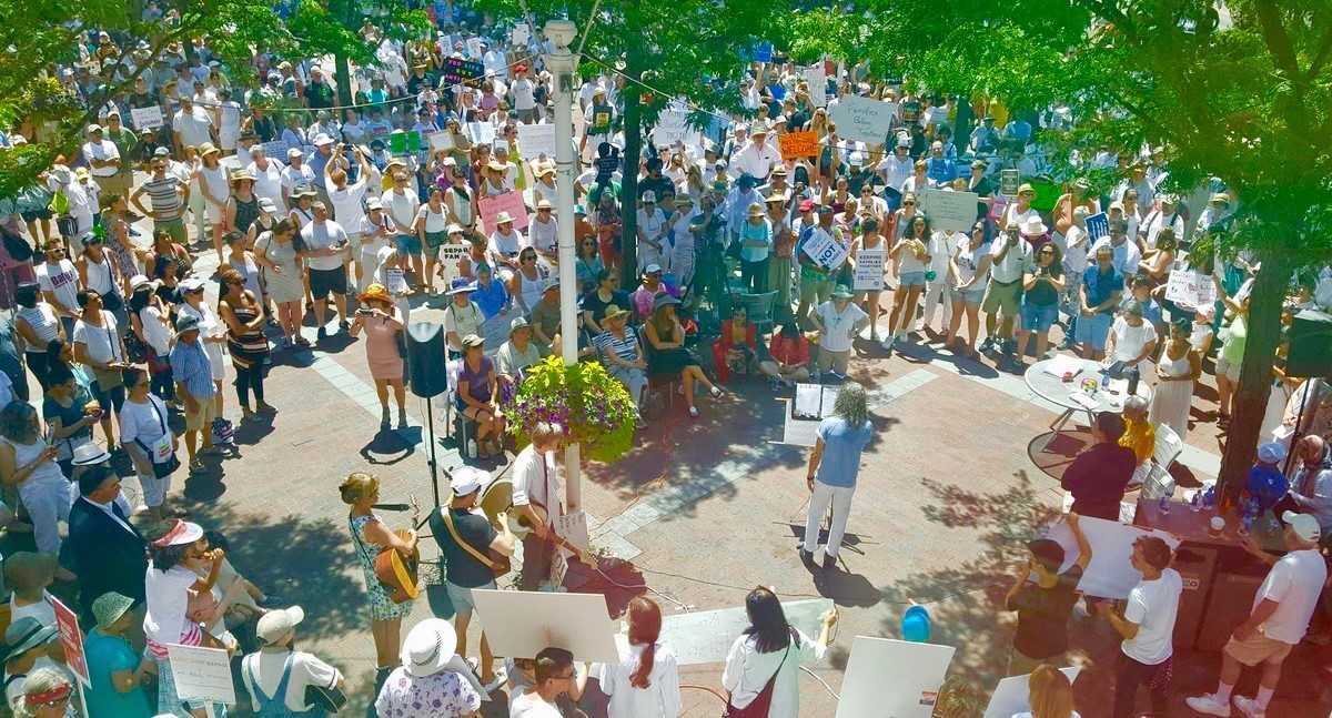 Hundreds gather for Families Belong Together rally in Princeton