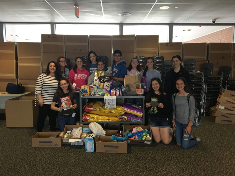 Robbinsville High Pet Rescue Club collects 300 lbs of food for Pet Rescue of Mercer