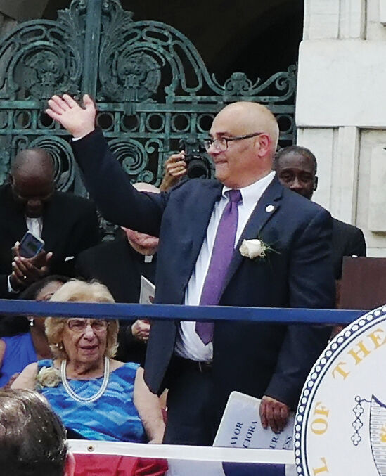 Mayor Gusciora with his mother