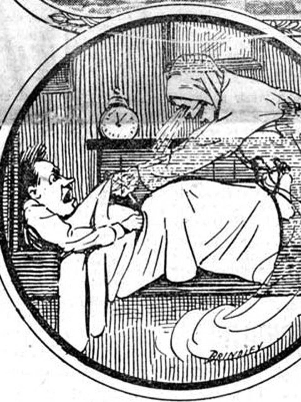 1 1912 newspaper illustration for HAUNTED HOUSE ON CASS STREET III